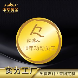 湖南紅海人紀(jì)念章10年功勛員工表彰